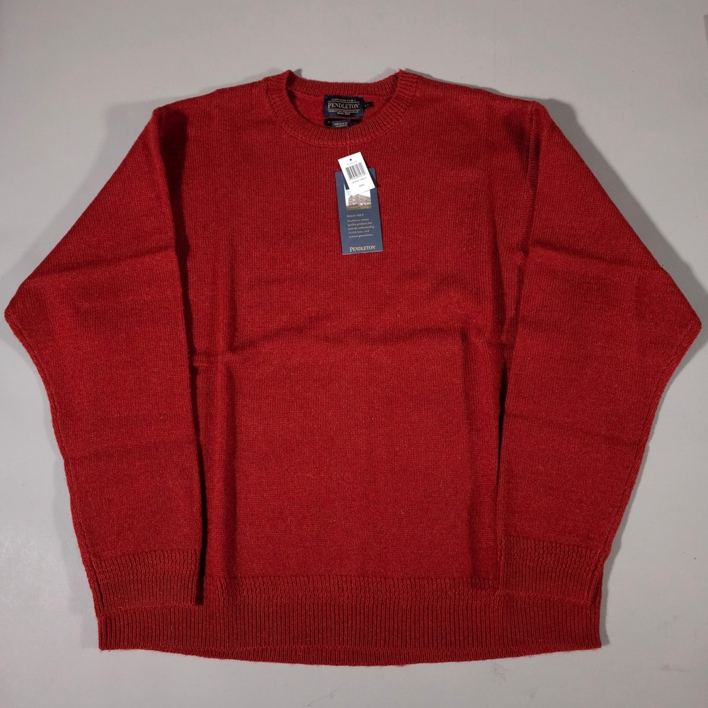 Pendleton Sweater Mens XXL Red Shetland Washable Wool Crewneck RF532-74014 NEW